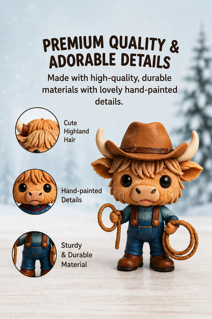 Advent Calendar 24 Highland Cow Resin Figurines