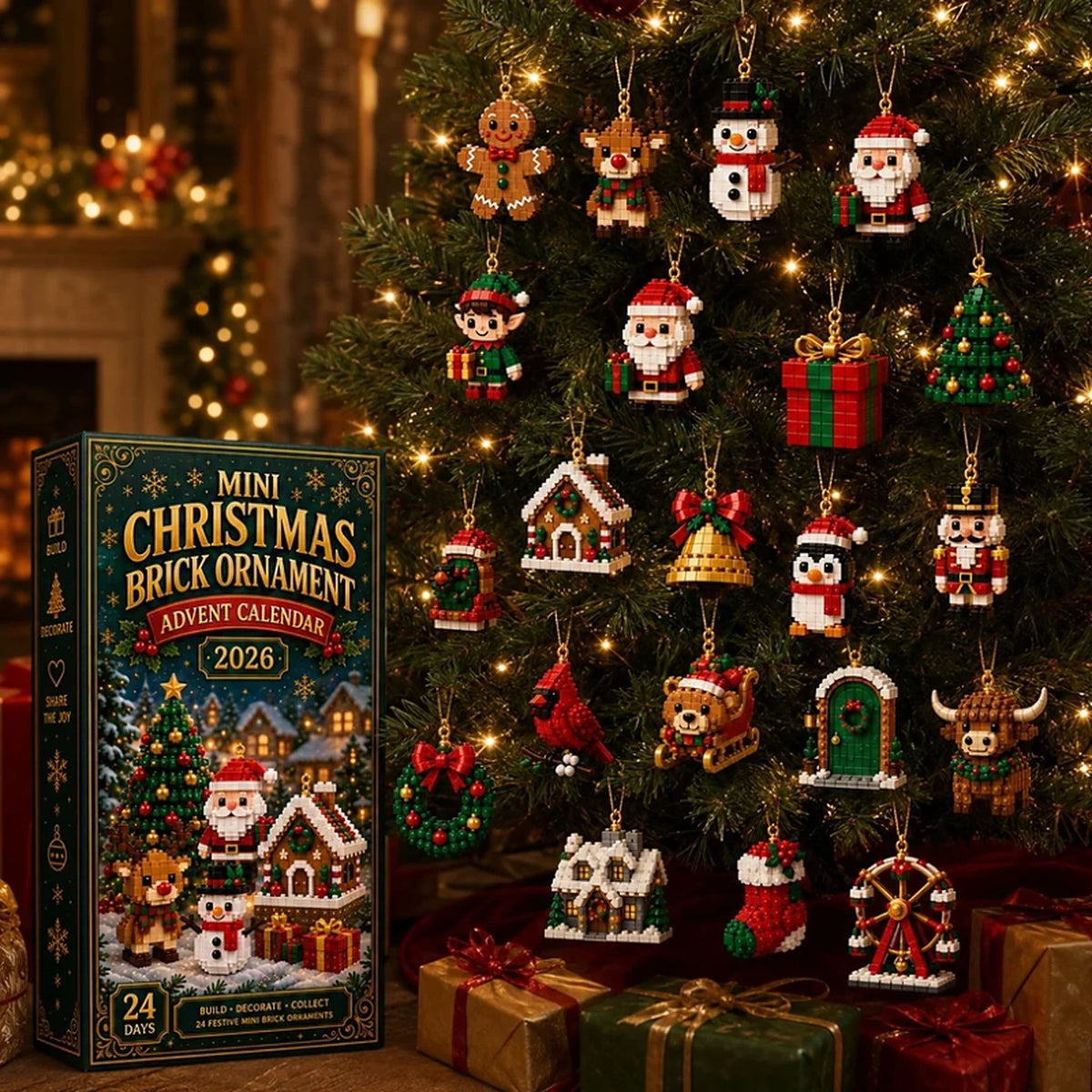 Advent Calendar 24 Mini Building Sets Christmas Ornaments
