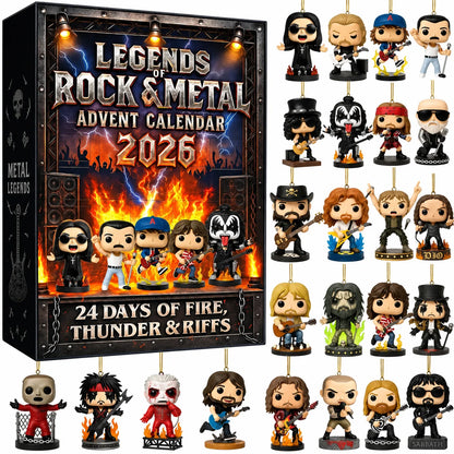 Advent Calendar 24 Mini Rock Figures 3D PVC Collector Box