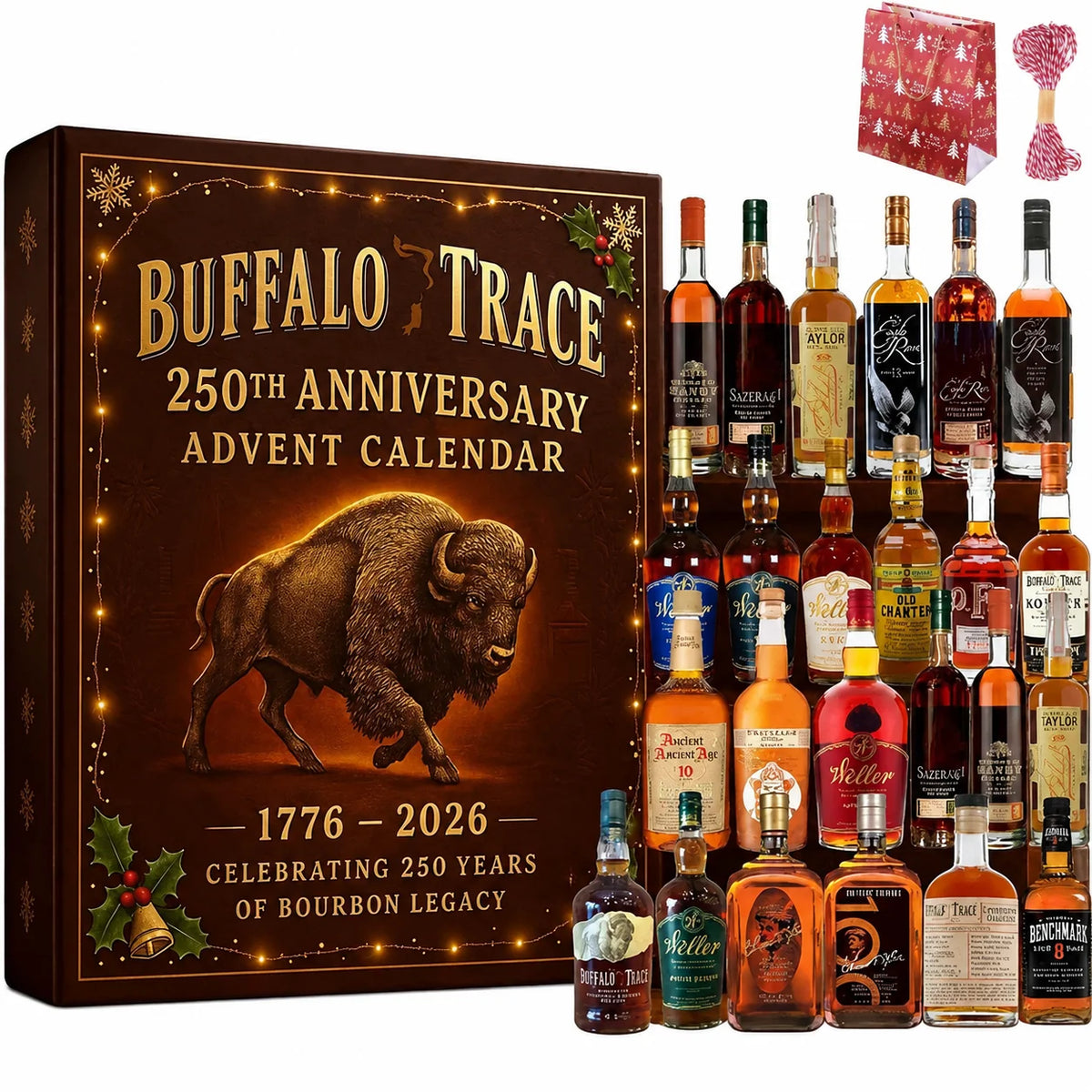 Advent Calendar 24 Mini Whiskey Bottle Ornaments