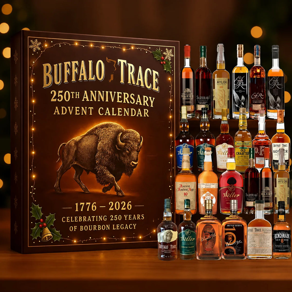 Advent Calendar 24 Mini Whiskey Bottle Ornaments
