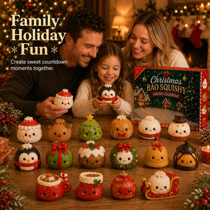 Advent Calendar 24 Soft Squeezable Festive Figures