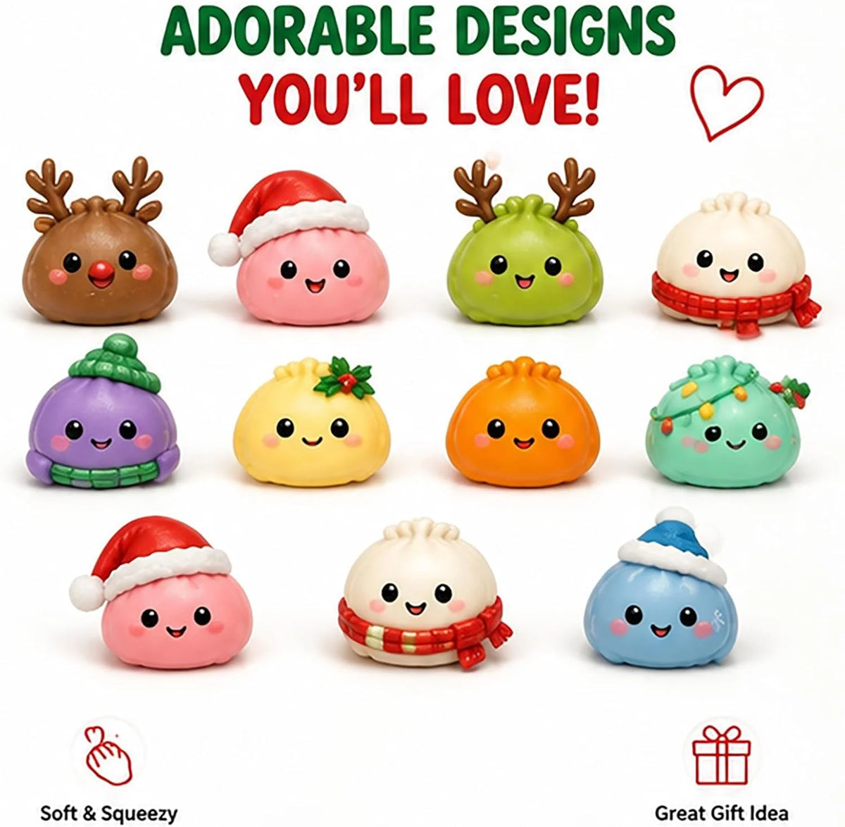 Advent Calendar 24 Squishy Surprises Christmas Countdown