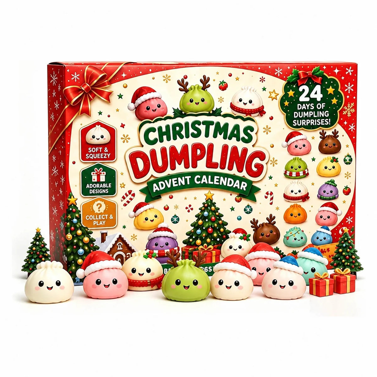 Advent Calendar 24 Squishy Surprises Christmas Countdown