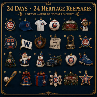 Advent Calendar Baseball 24 Collectible Ornaments
