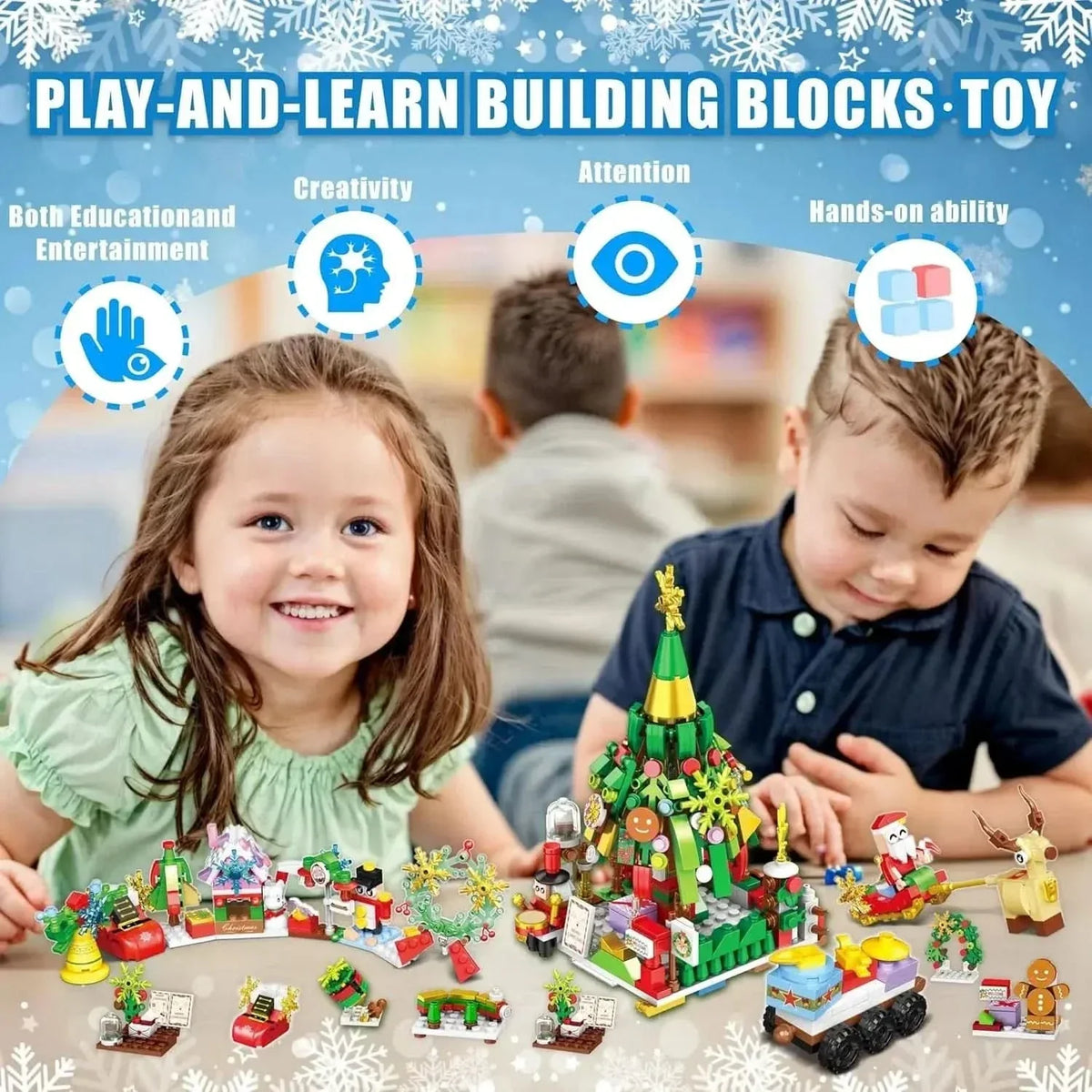 Advent Calendar Buildable Blocks 24-Day Activity