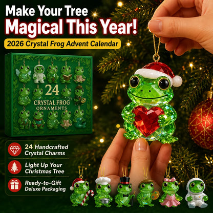 Advent Calendar Crystal Frog Ornaments Set of 24