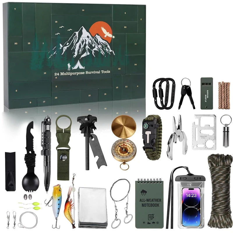 Advent Calendar Outdoor Tools 24 Compartments