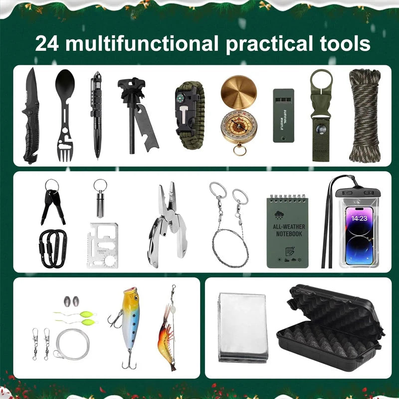 Advent Calendar Outdoor Tools 24 Compartments