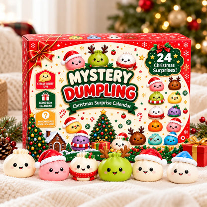 Advent Calendar Squishy Dumpling Figures 24-Day Silicone Squeezies