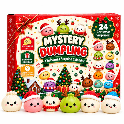 Advent Calendar Squishy Dumpling Figures 24-Day Silicone Squeezies