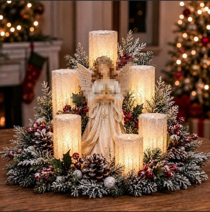 Advent Wreath Lighted Flameless Four-Candle Centerpiece