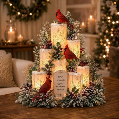 Advent Wreath Lighted Flameless Four-Candle Centerpiece