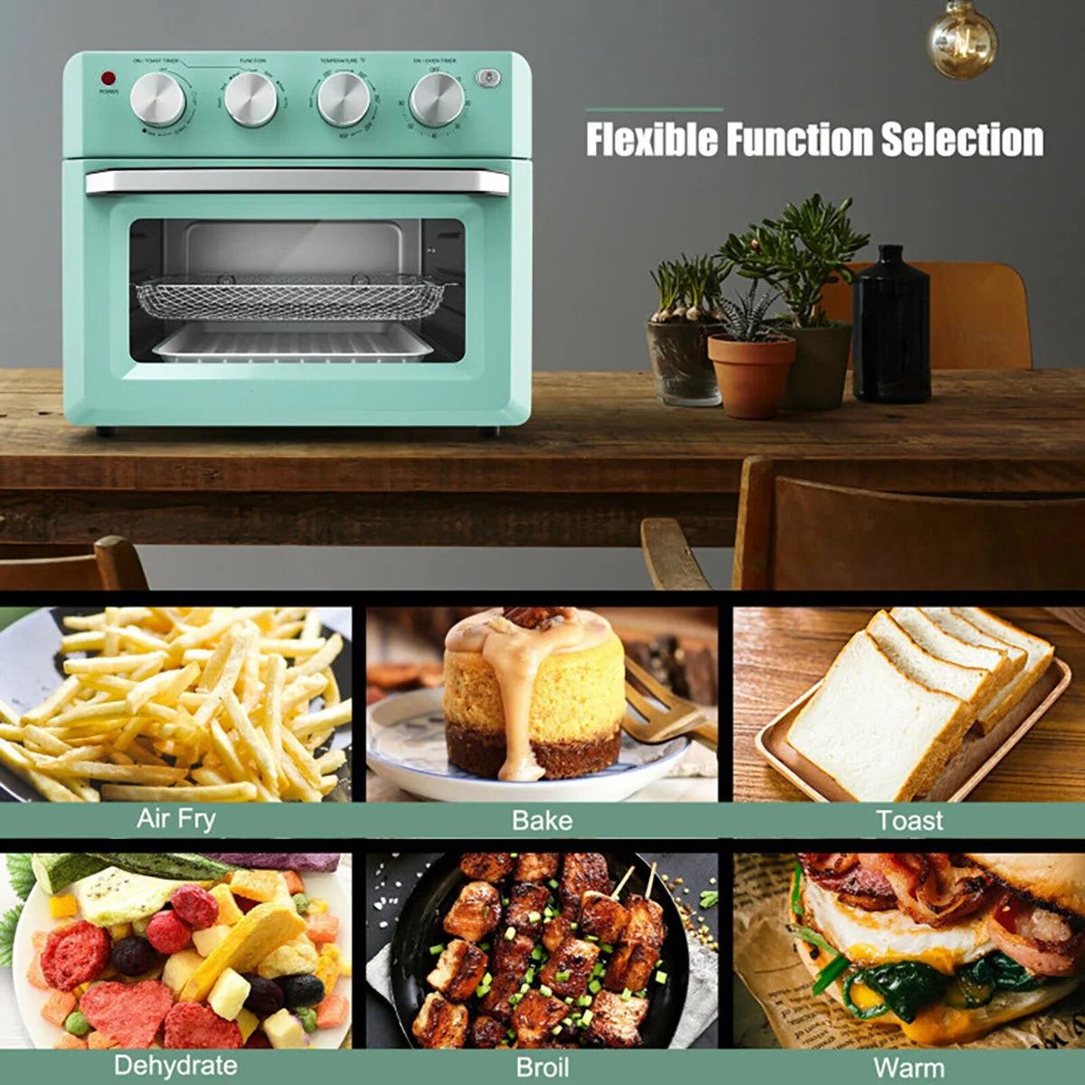 Air Fryer Toaster Oven 7-In-1 19-Quart Capacity