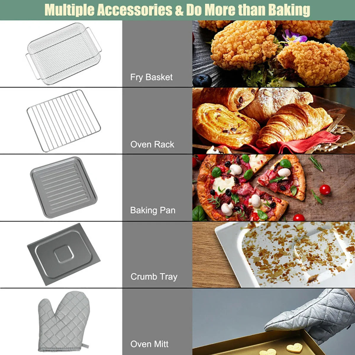 Air Fryer Toaster Oven 7-In-1 19-Quart Capacity