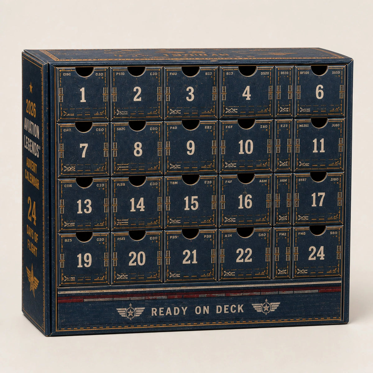 Aircraft Advent Calendar 24 Collectible Miniatures Book-Style Case