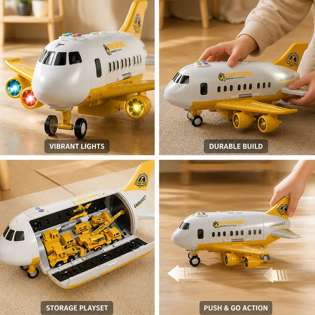 Airplane Toy Blinking Lights Durable Plastic