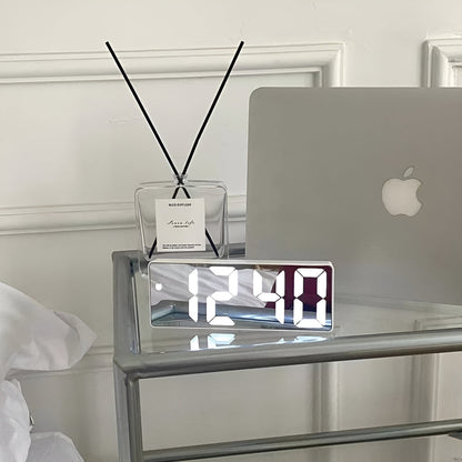 Alarm Clock LED Mirror Display USB & Battery