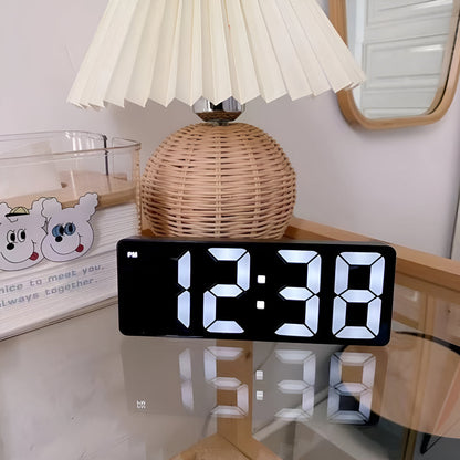 Alarm Clock LED Mirror Display USB & Battery