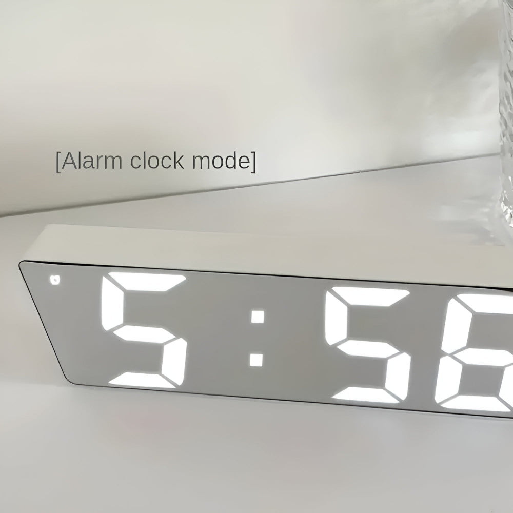 Alarm Clock LED Mirror Display USB & Battery