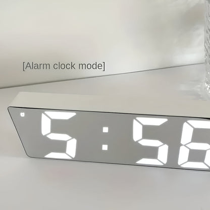Alarm Clock LED Mirror Display USB & Battery