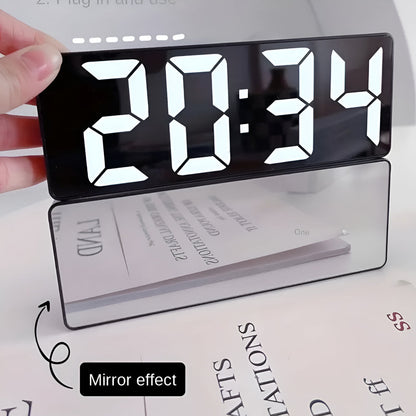 Alarm Clock LED Mirror Display USB & Battery