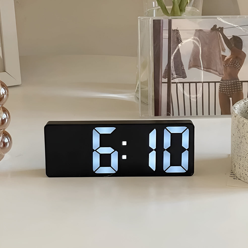 Alarm Clock LED Mirror Display USB & Battery