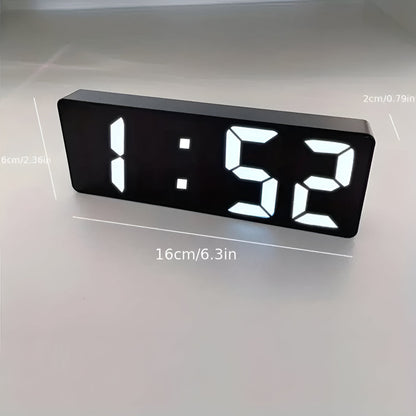Alarm Clock LED Mirror Display USB & Battery