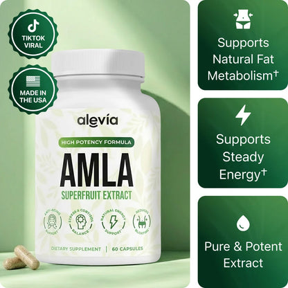 Amla Supplement Capsules Standardized Extract Stimulant-Free