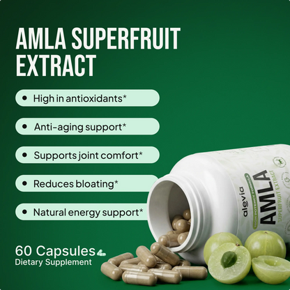 Amla Supplement Capsules Standardized Extract Stimulant-Free