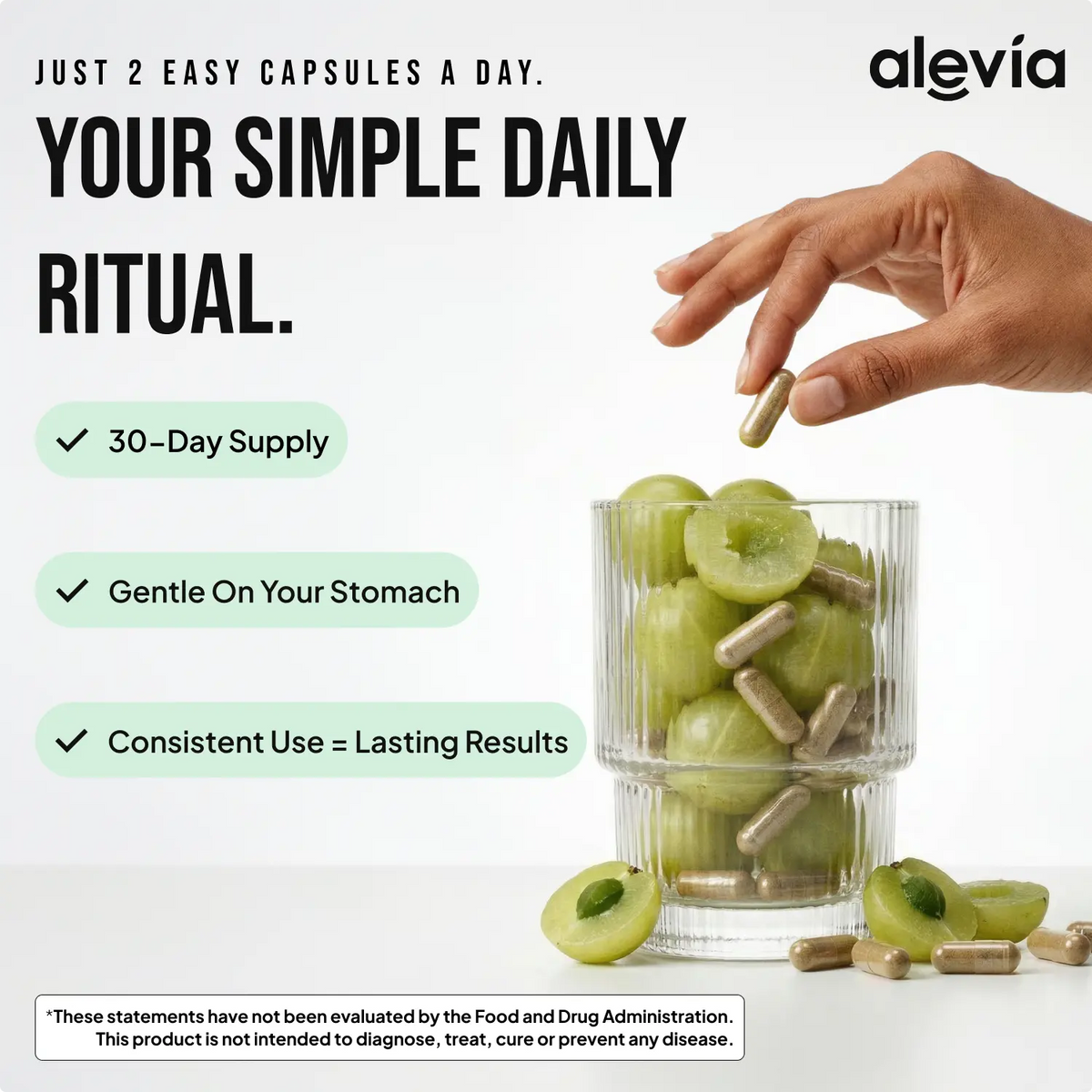 Amla Supplement Capsules Standardized Extract Stimulant-Free