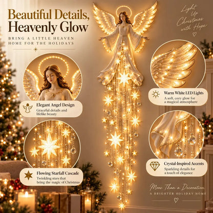 Angel Starfall Wall Light Warm Golden-White Glow
