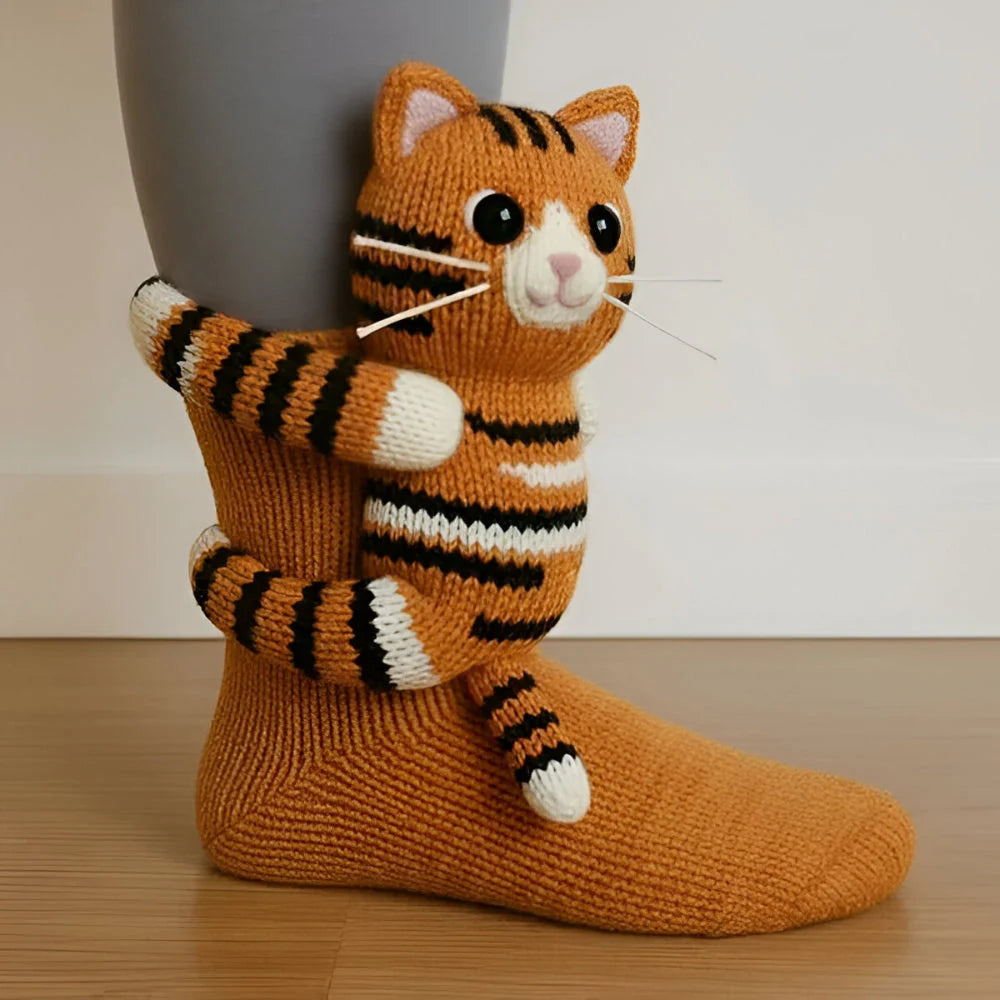 Animal Slipper Socks Plush Fleece Non-Slip Grip Soles