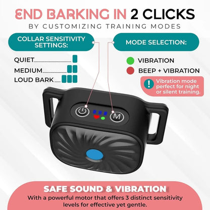 Anti-Bark Collar Microphone Detection Sound & Vibration Waterproof