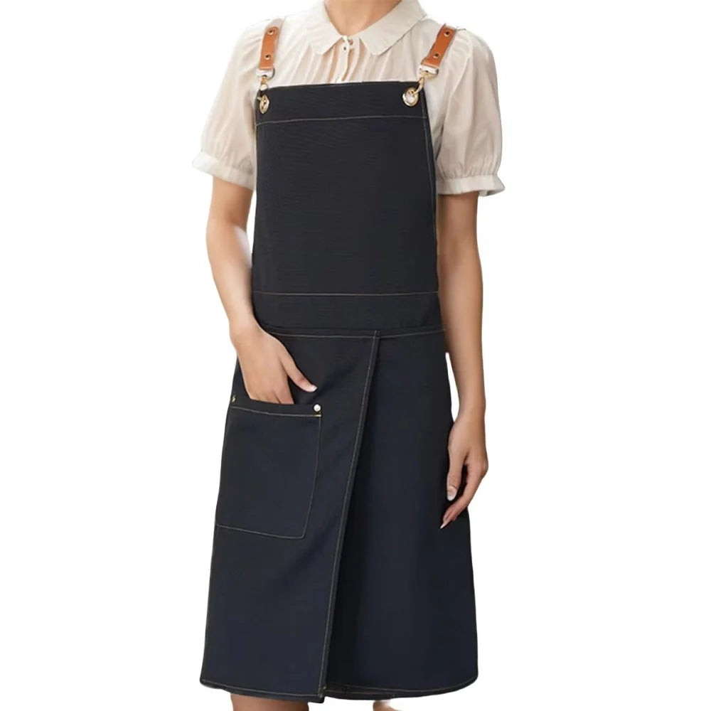 Apron Split Skirt Water-Resistant Microfiber Adjustable Metal Buckles