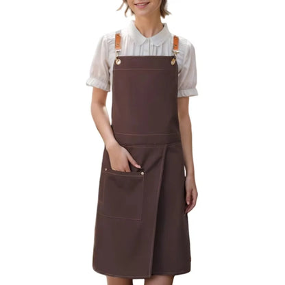 Apron Split Skirt Water-Resistant Microfiber Adjustable Metal Buckles