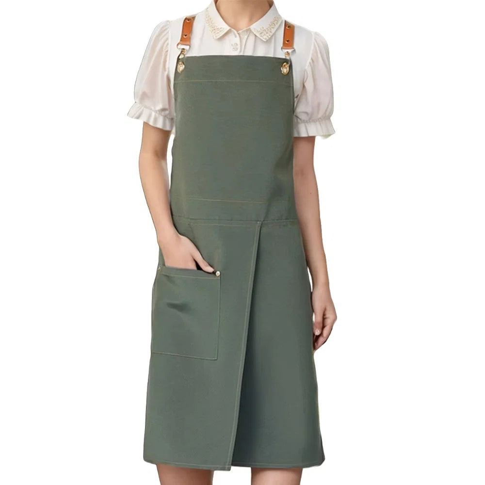 Apron Split Skirt Water-Resistant Microfiber Adjustable Metal Buckles