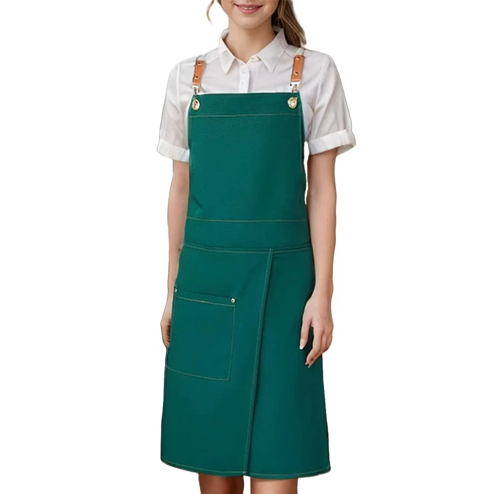Apron Split Skirt Water-Resistant Microfiber Adjustable Metal Buckles