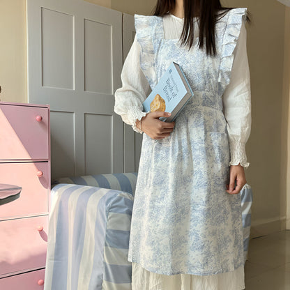 Apron Stain-Repellent Microfiber Double Pockets