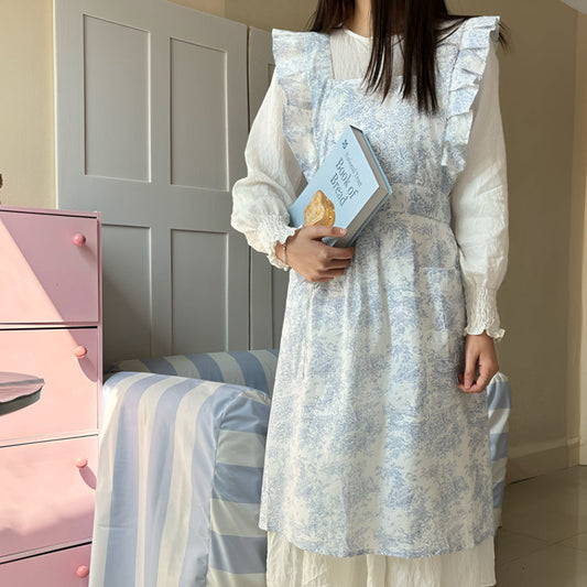 Apron Stain-Repellent Microfiber Double Pockets