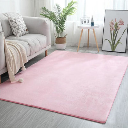 Area Rug Plush Polyester Soft Underfoot Comfort