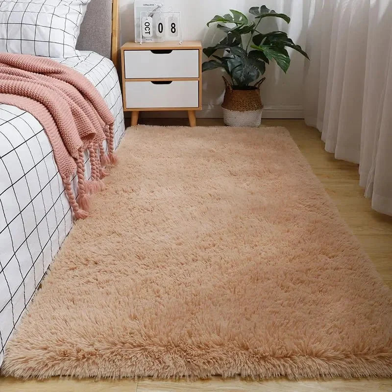 Area Rug Soft Polyester Easy-Care Surface
