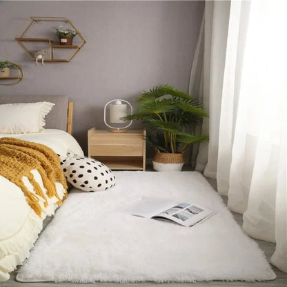 Area Rug Soft Polyester Easy-Care Surface