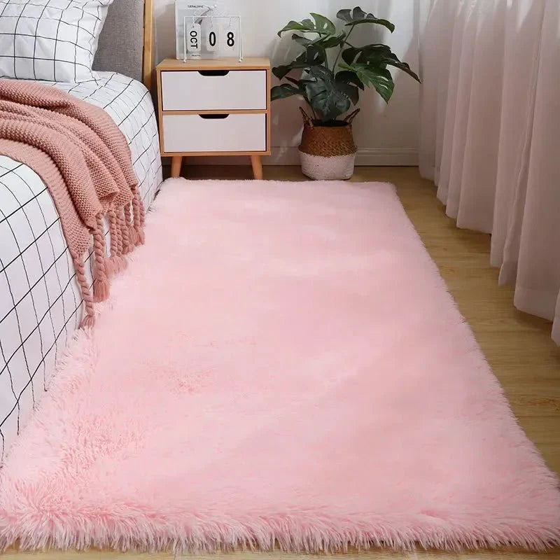 Area Rug Soft Polyester Easy-Care Surface