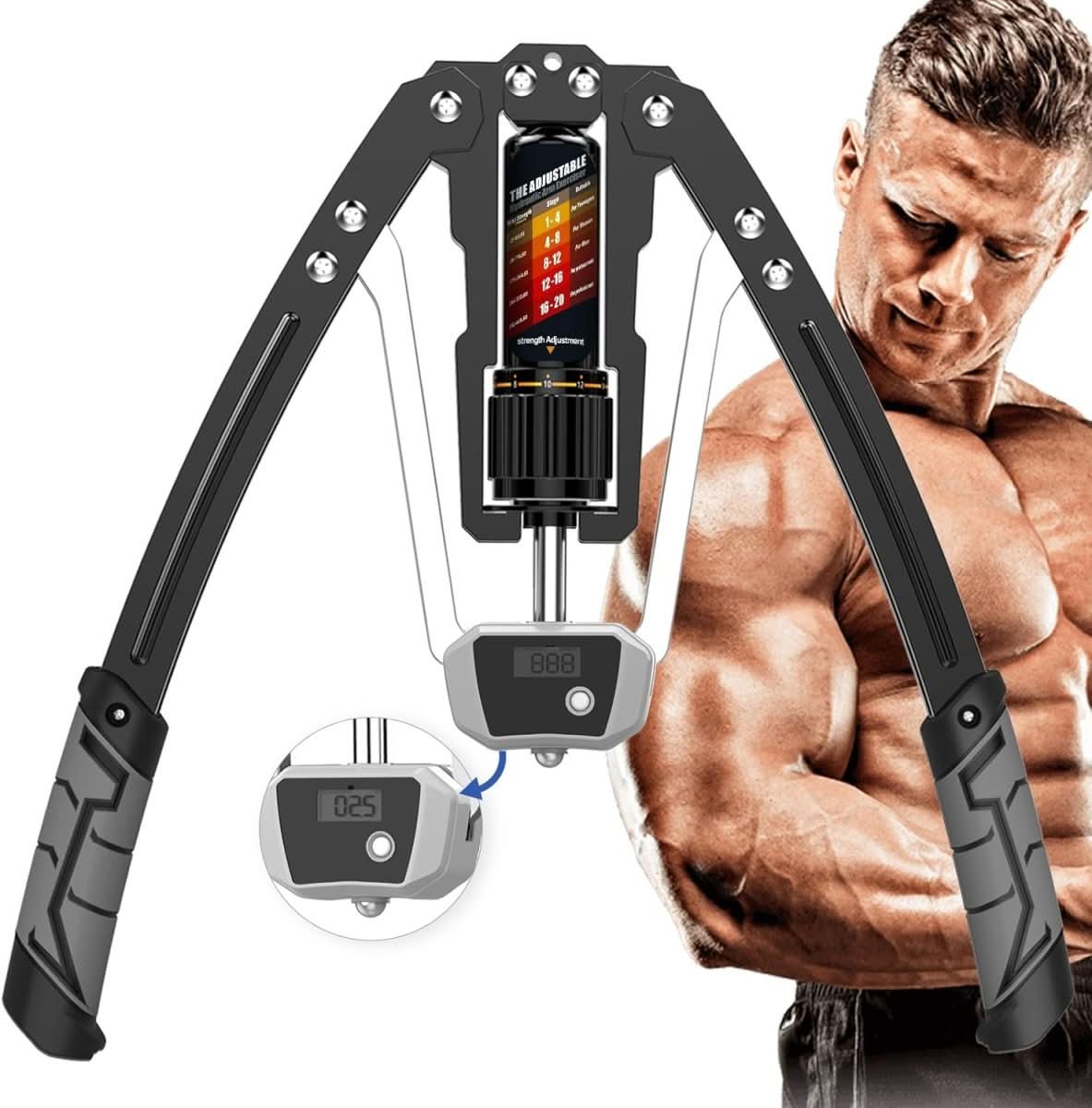 Arm Trainer Hydraulic Adjustable Resistance 22–441 Lb