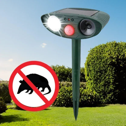 Armadillo Repellent Motion-Activated Ultrasonic Solar-Powered Weatherproof