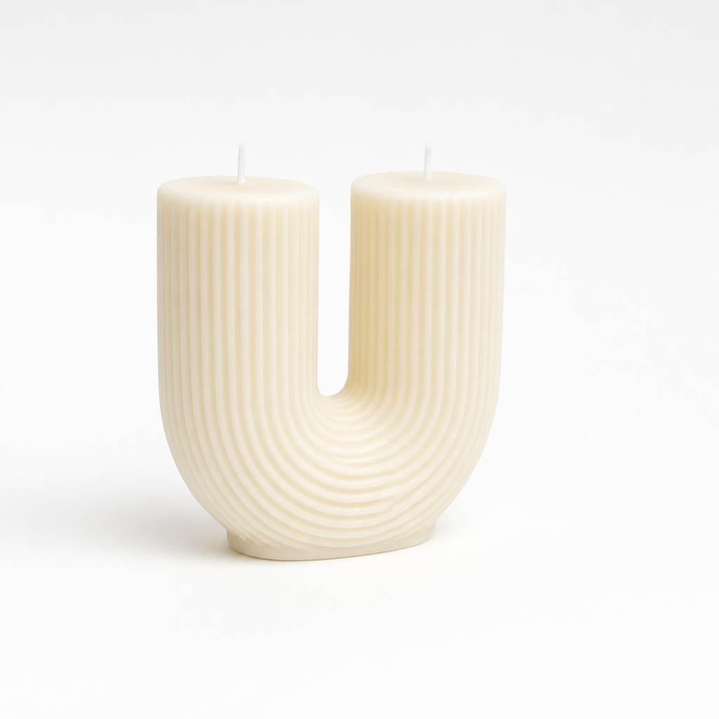 Aromatherapy Scented Soy Wax U-Shaped Candle (8.5 x 8 x 3.5 cm)