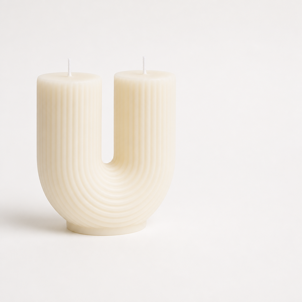 Aromatherapy Scented Soy Wax U-Shaped Candle (8.5 x 8 x 3.5 cm)