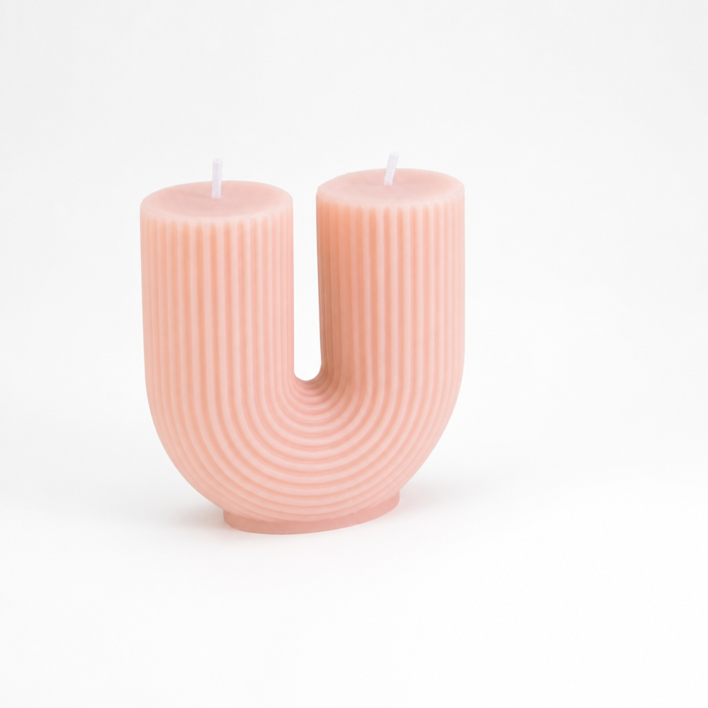 Aromatherapy Scented Soy Wax U-Shaped Candle (8.5 x 8 x 3.5 cm)