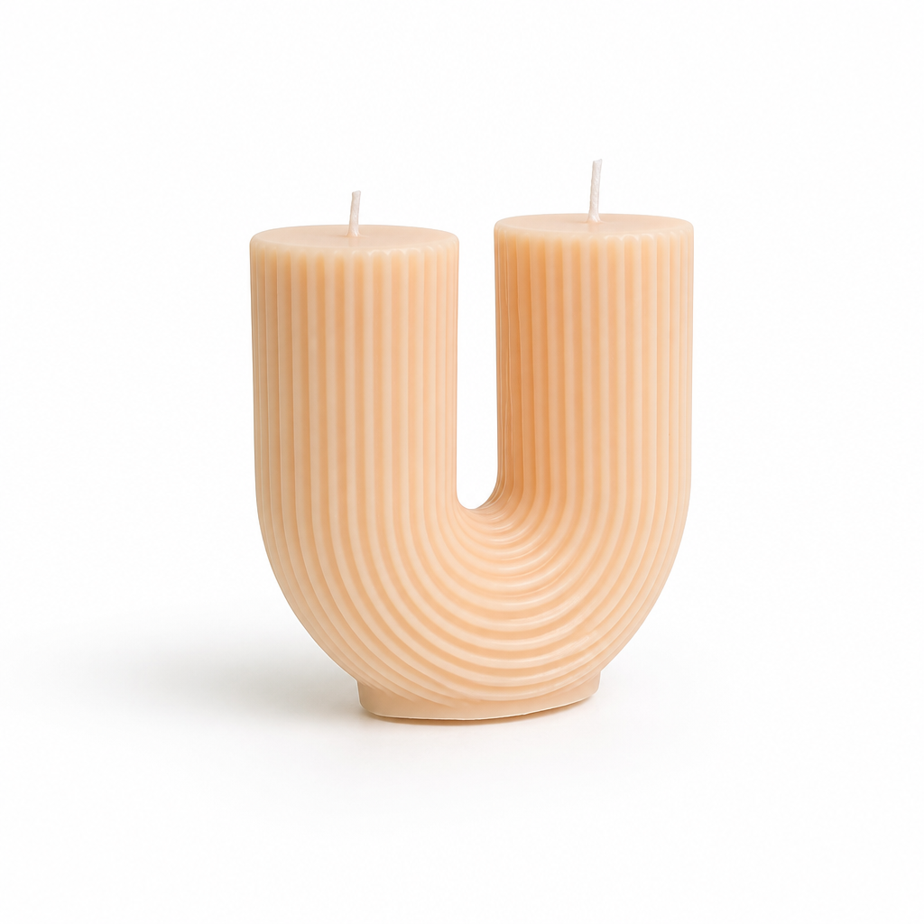 Aromatherapy Scented Soy Wax U-Shaped Candle (8.5 x 8 x 3.5 cm)